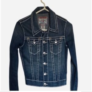 True Religion  Womens Vintage Emily T Jean Jacket  Size S